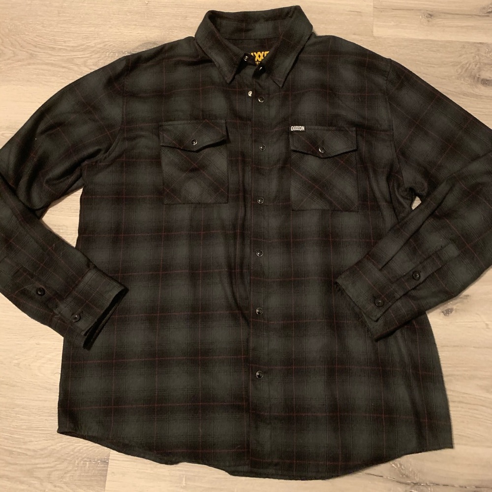 Dixxon Black and Gray Men’s Flannel Size XL